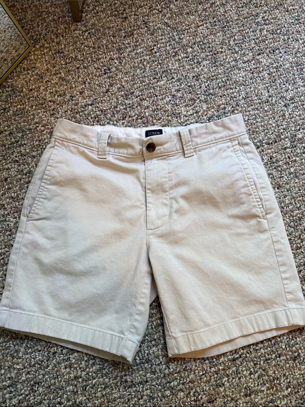 J.Crew Men’s Khaki Chino Shorts Size 28 Light Tan / beige  with 7” Inseam